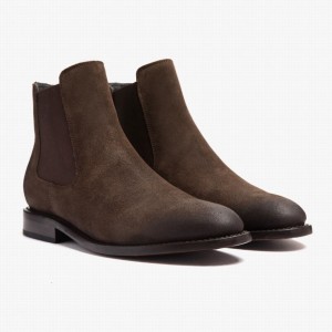 Stivaletti Chelsea Thursday Boots Cavalier Uomo Marroni Scuro | NAV2029VE