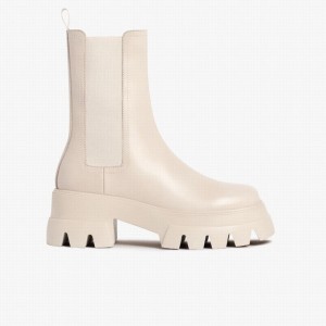 Stivaletti Chelsea Thursday Boots Reign Donna Crema | SZJ2564NY