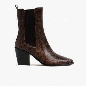 Stivaletti Chelsea Thursday Boots Soho Donna Cioccolato Serpent | UQO7122AE