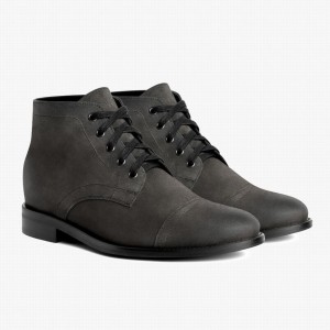 Stivali Stringati Thursday Boots Cadet Uomo Grigie | QJP3729RM