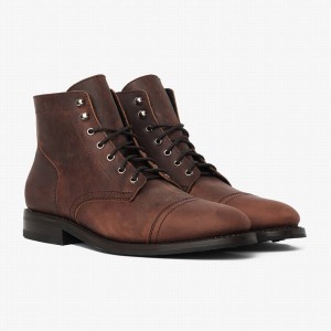 Stivali Stringati Thursday Boots Captain Uomo Cioccolato | QZQ8676WB