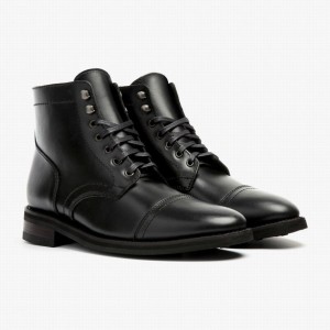 Stivali Stringati Thursday Boots Captain Uomo Nere | OIY9358FU