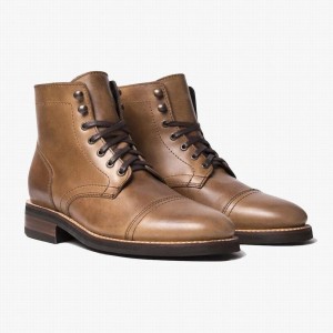 Stivali Stringati Thursday Boots Captain Uomo Beige | WEF6517VU