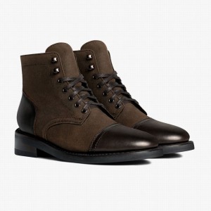 Stivali Stringati Thursday Boots Captain Uomo Caffè | SNQ9195BU