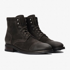 Stivali Stringati Thursday Boots Captain Uomo Verde Oliva Scuro | EEV7110DT