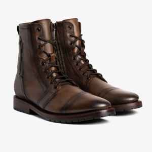 Stivali Stringati Thursday Boots Casa Moto Uomo Cioccolato | IMI2946SV