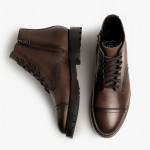 Stivali Stringati Thursday Boots Major Uomo Cioccolato | OGI2391MR