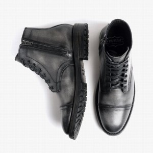 Stivali Stringati Thursday Boots Major Uomo Grigie | KHW944LZ