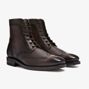 Stivali Stringati Thursday Boots Wingtip Uomo Caffè | XWD817QE