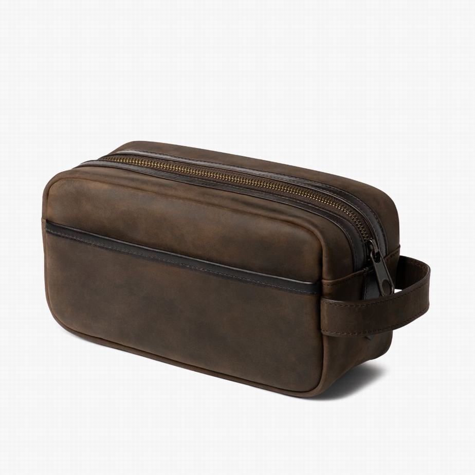 Borse Da Toilette Thursday Boots Dopp Kit Uomo Marroni | OBI5766OW