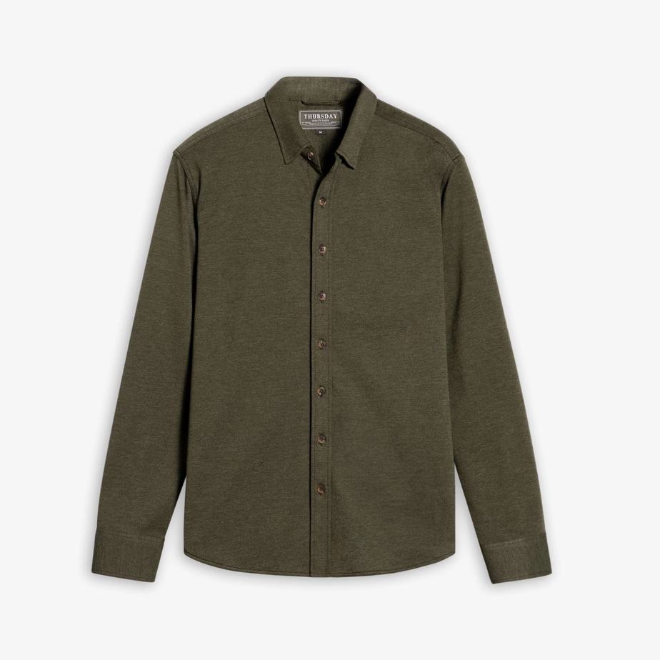 Camicie Thursday Boots Everyday Button-Down Uomo Verde Oliva | BSQ689DL