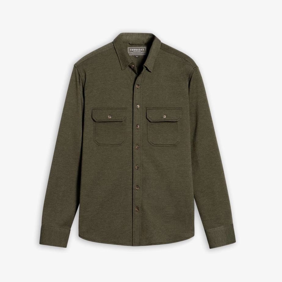 Camicie Thursday Boots Everyday Button-Down Uomo Verde Oliva | VEN6595QW