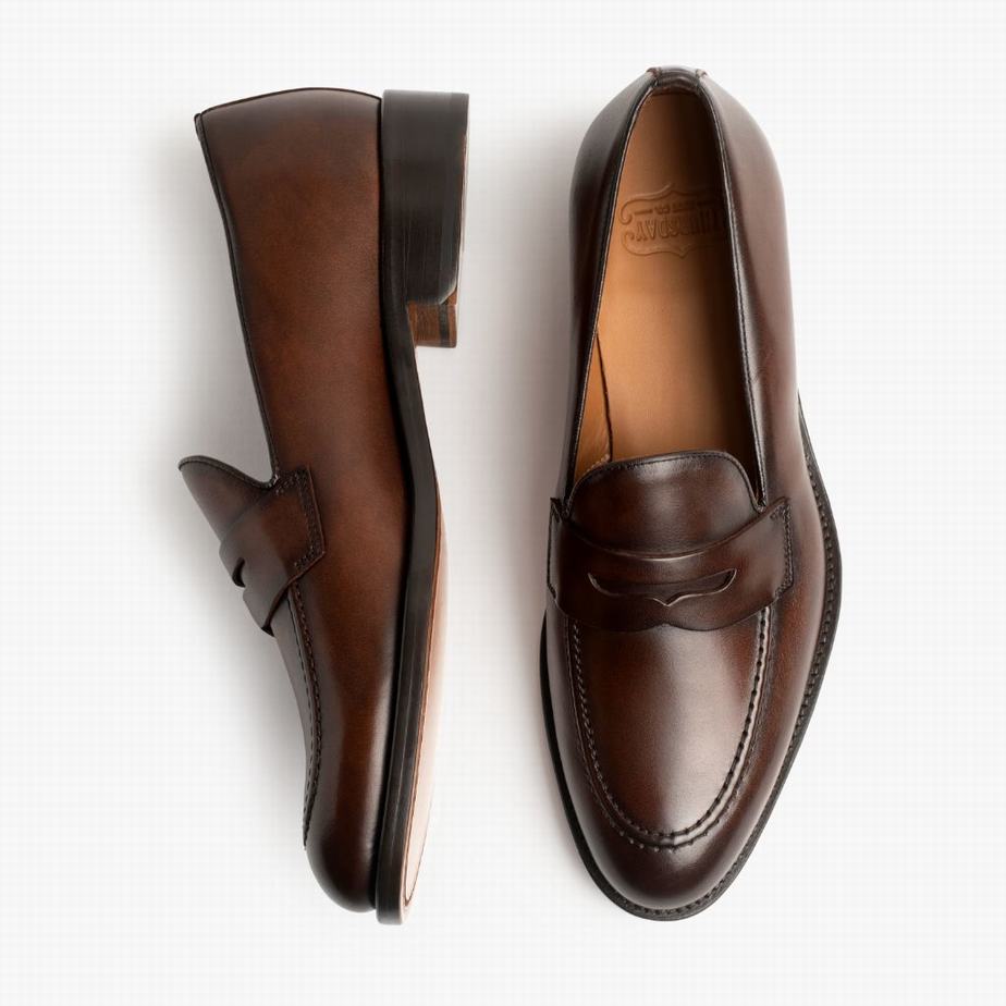 Mocassini Thursday Boots Lincoln Uomo Caffè | BZZ8068TD