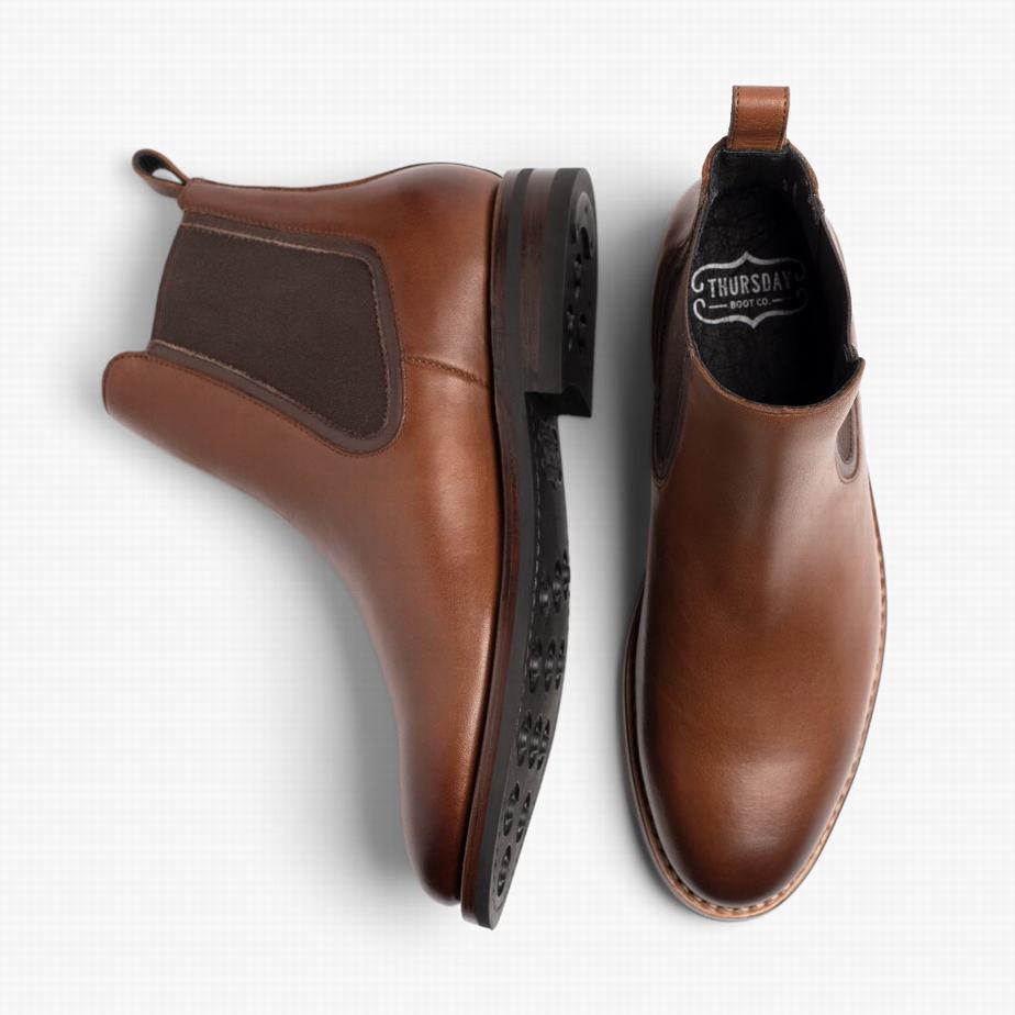 Stivaletti Chelsea Thursday Boots Duke Uomo Brandy | GBC332GH