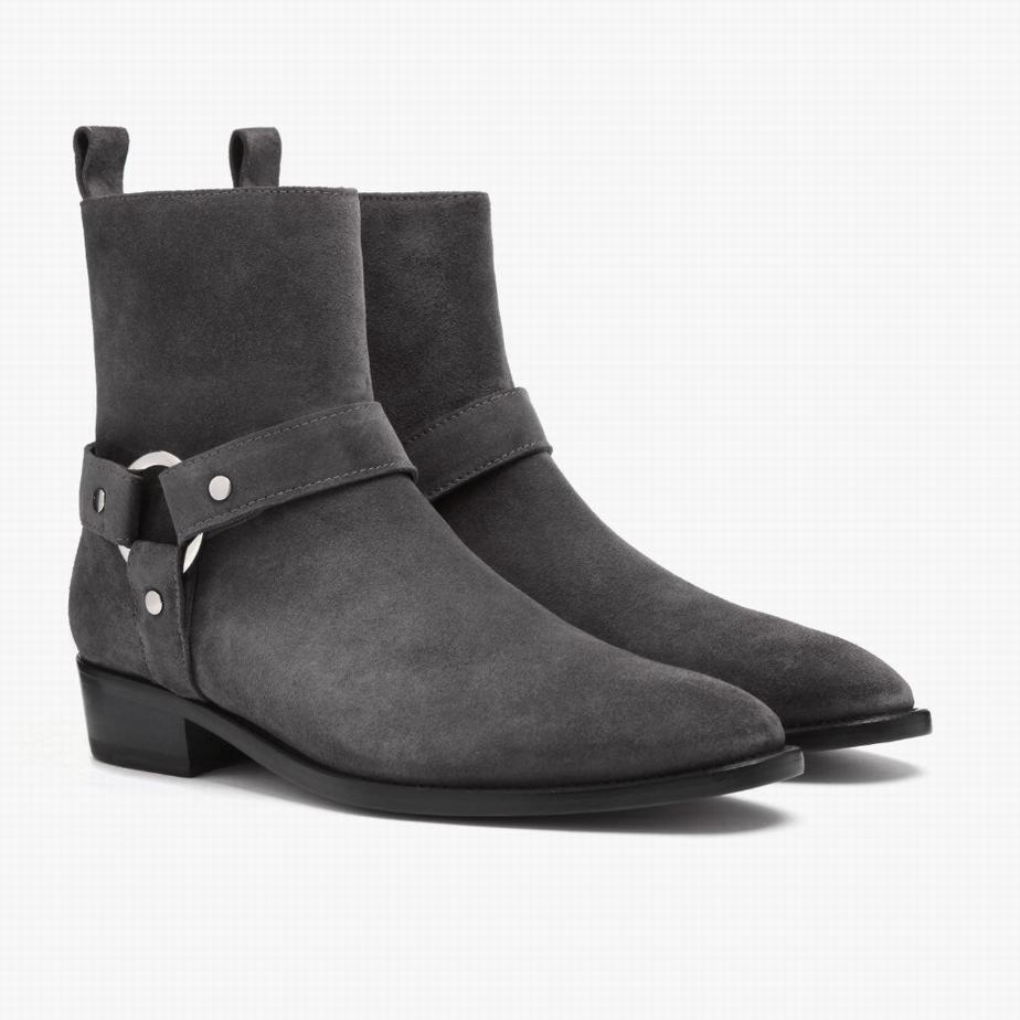 Stivaletti Chelsea Thursday Boots Harness Uomo Grigie | IJV8347TI