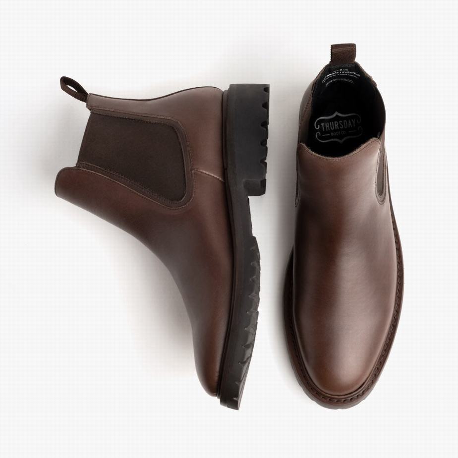 Stivaletti Chelsea Thursday Boots Legend Uomo Caffè | ONT4774EM