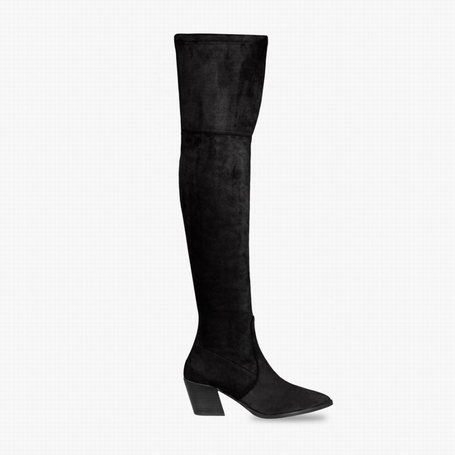 Stivali Sopra Ginocchio Thursday Boots Tempest Donna Nere | BNM1626OC