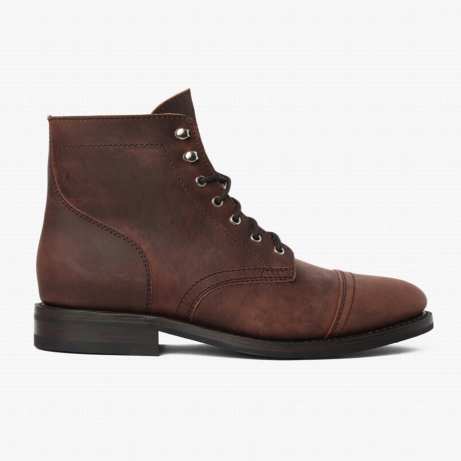 Stivali Stringati Thursday Boots Captain Uomo Cioccolato | QZQ8676WB