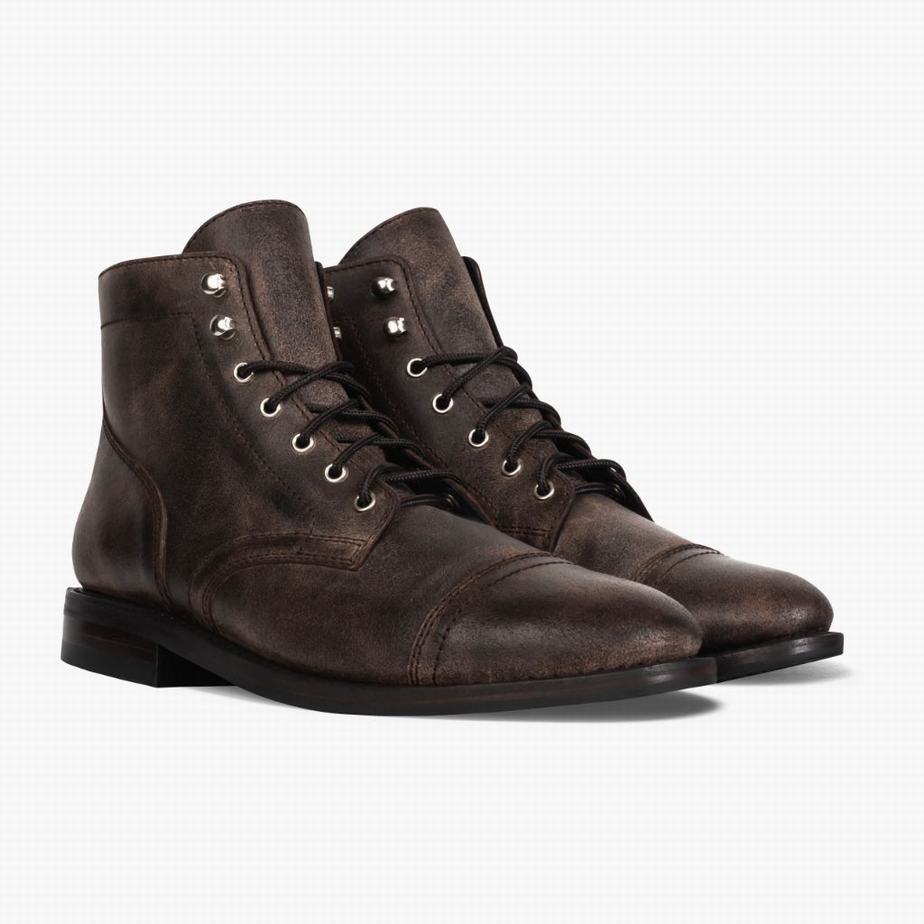 Stivali Stringati Thursday Boots Captain Uomo Caffè | MYH392LA