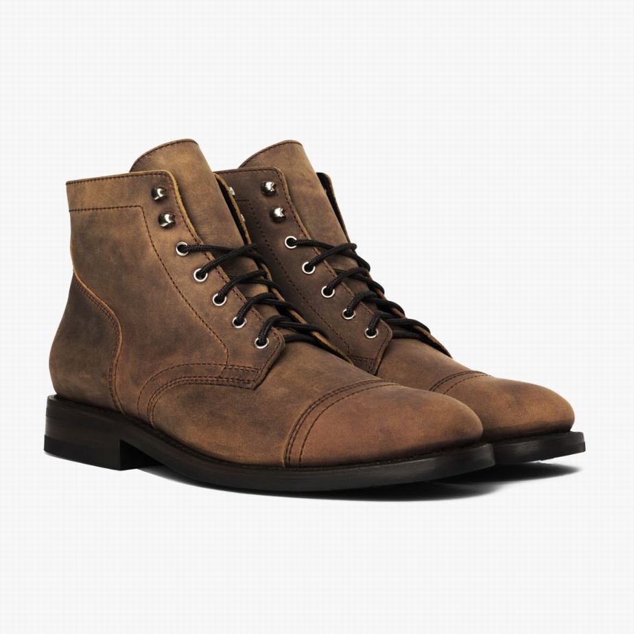 Stivali Stringati Thursday Boots Captain Uomo Marroni | RSG4233XB