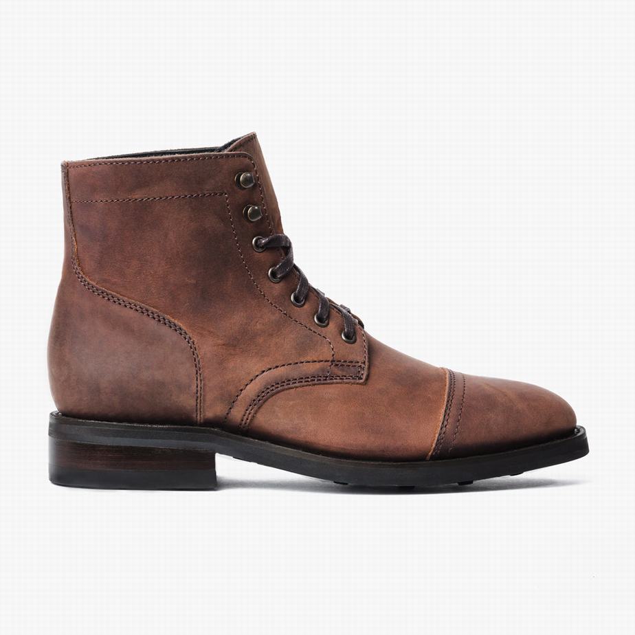 Stivali Stringati Thursday Boots Captain Uomo Cioccolato | LRY217WQ