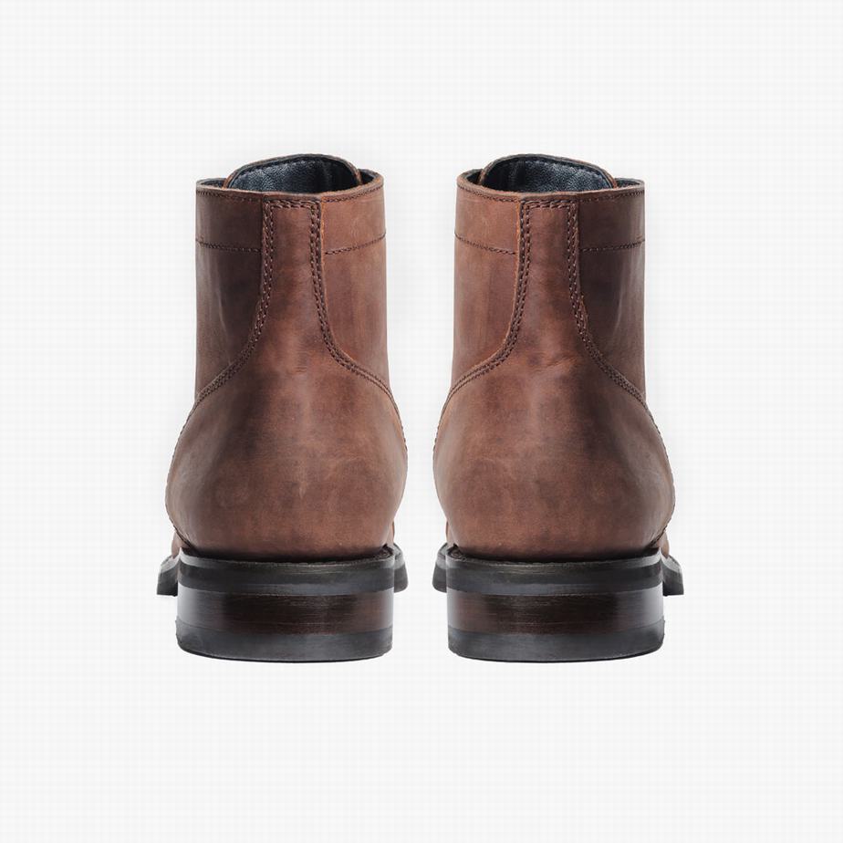 Stivali Stringati Thursday Boots Captain Uomo Cioccolato | LRY217WQ