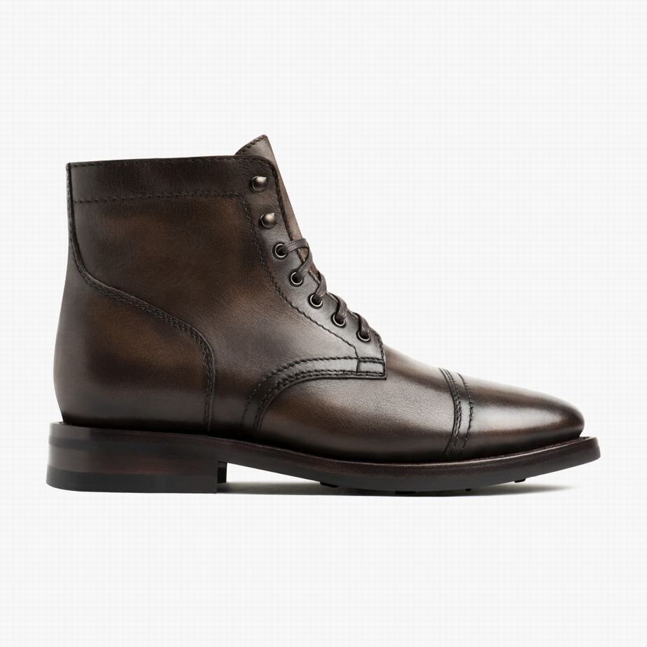 Stivali Stringati Thursday Boots Captain Uomo Caffè | VNM4828VX