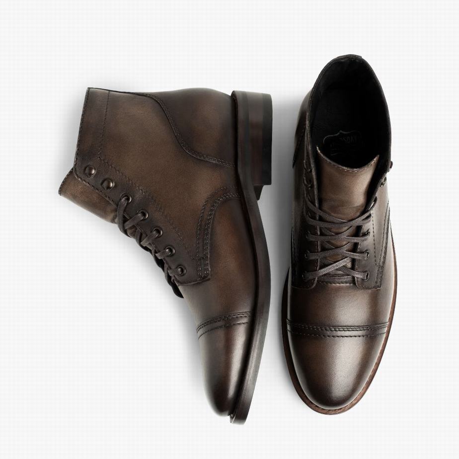 Stivali Stringati Thursday Boots Captain Uomo Caffè | VNM4828VX