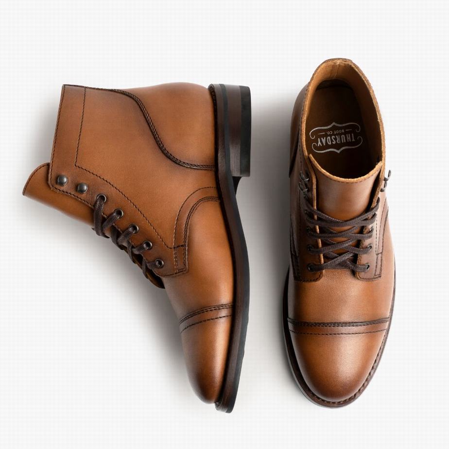 Stivali Stringati Thursday Boots Captain Uomo Toffee | JBH2567HQ