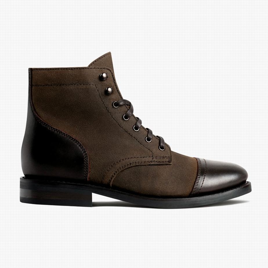 Stivali Stringati Thursday Boots Captain Uomo Caffè | SNQ9195BU