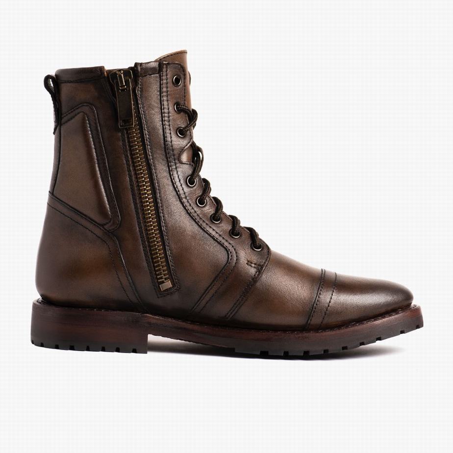 Stivali Stringati Thursday Boots Casa Moto Uomo Cioccolato | IMI2946SV