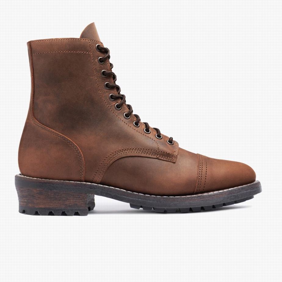 Stivali Stringati Thursday Boots Logger Uomo Cioccolato | NZD9827WO