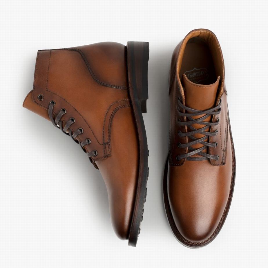 Stivali Stringati Thursday Boots President Uomo Brandy | QEK814ST