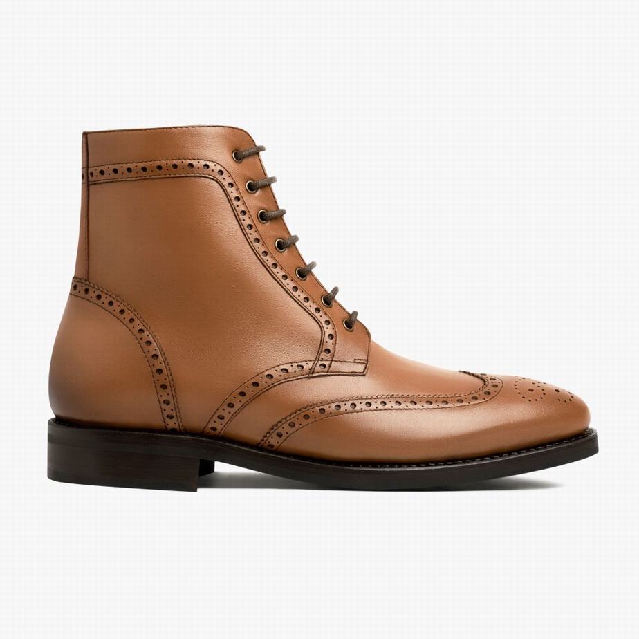 Stivali Stringati Thursday Boots Wingtip Uomo Marroni | YOE4743MP