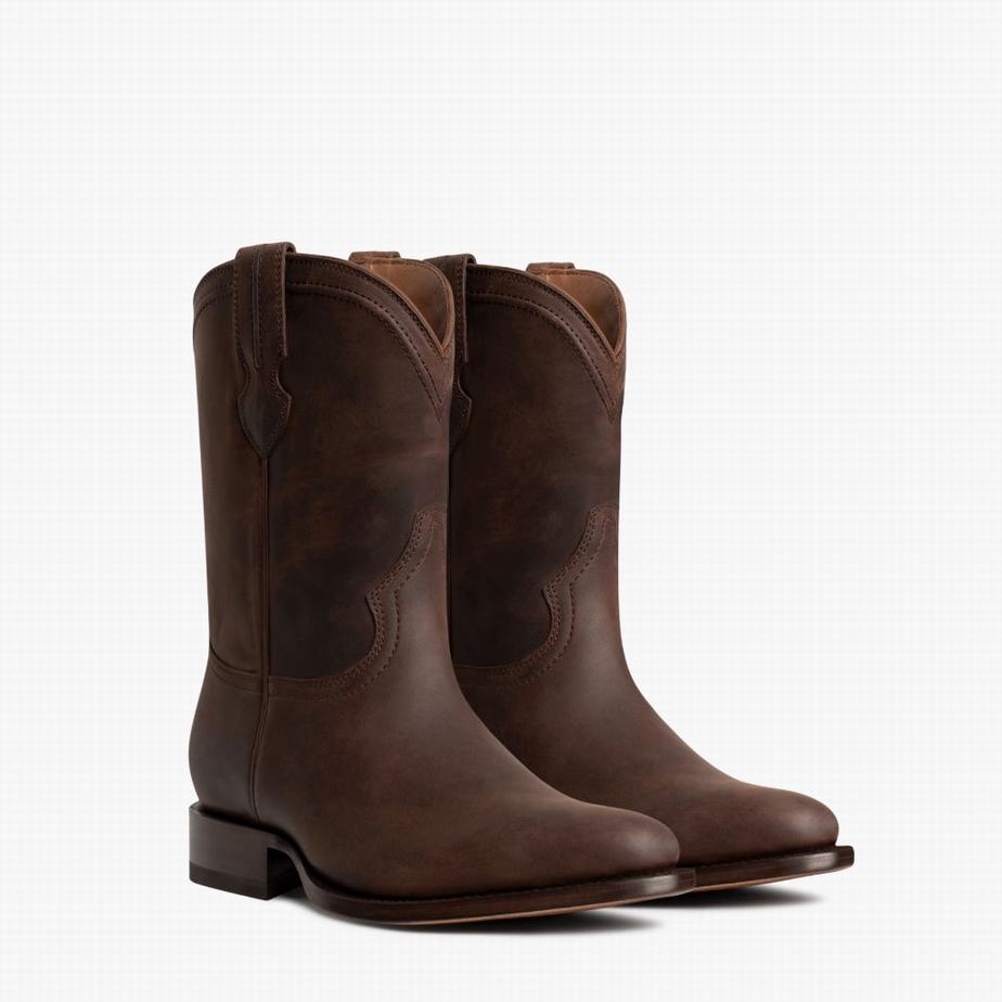 Stivali Western Thursday Boots Frontier Uomo Caffè | HQW166MX