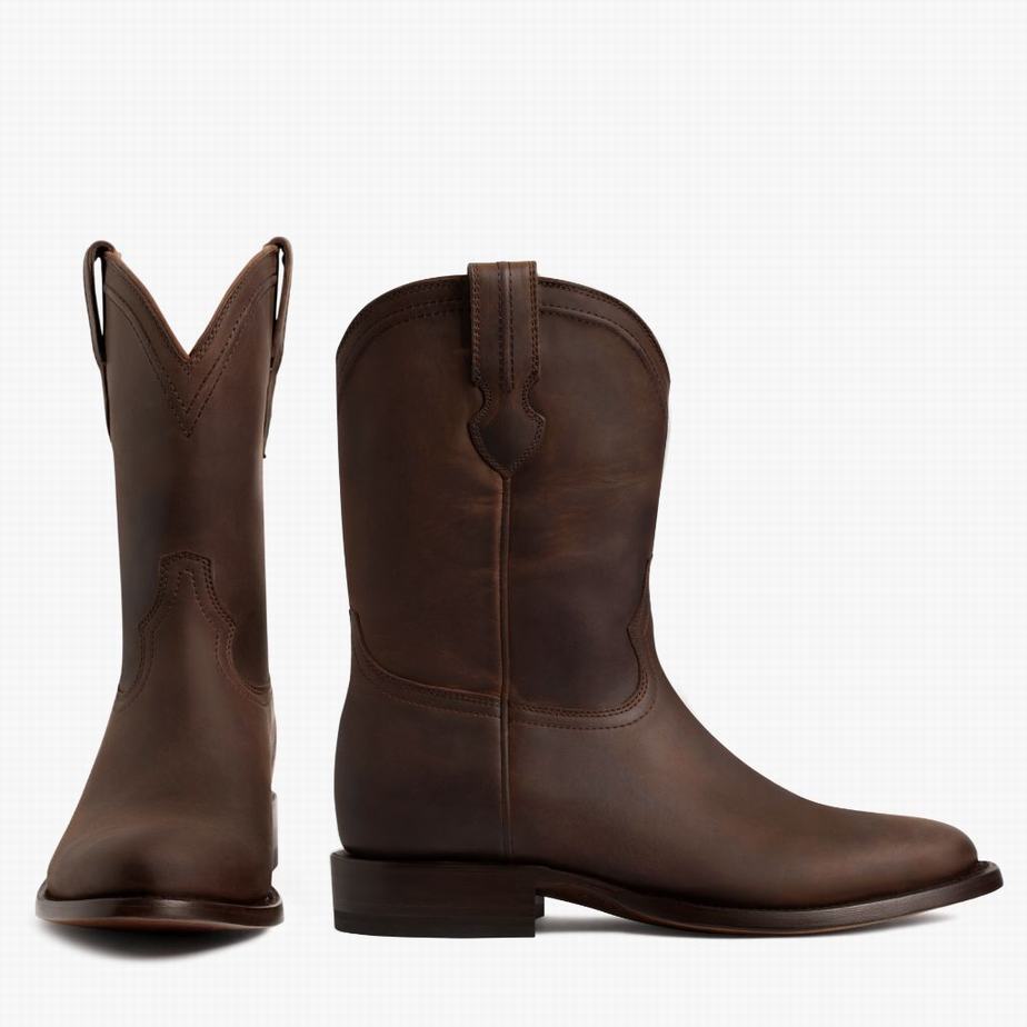 Stivali Western Thursday Boots Frontier Uomo Caffè | HQW166MX